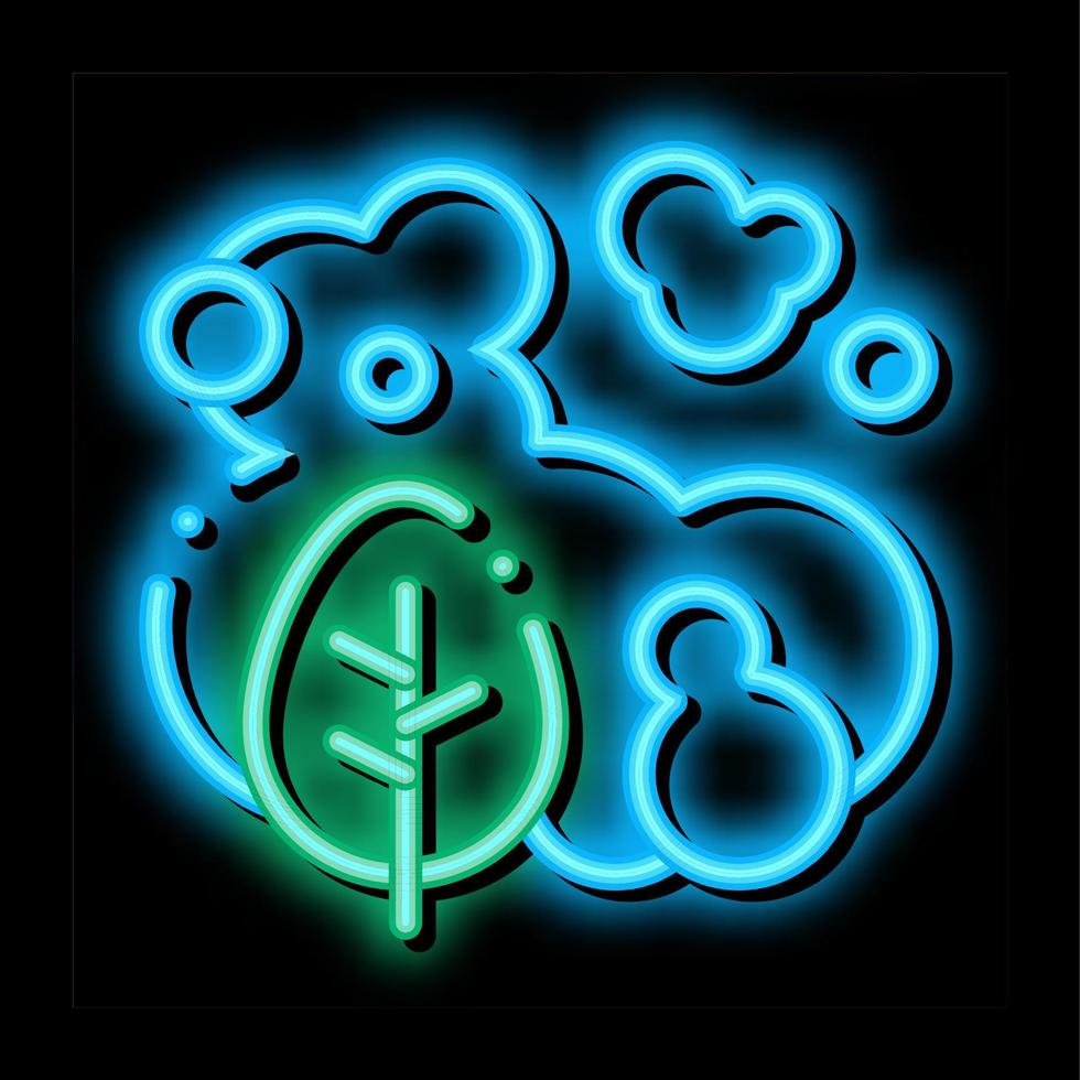 rauchpflanze neonglühen symbol illustration vektor