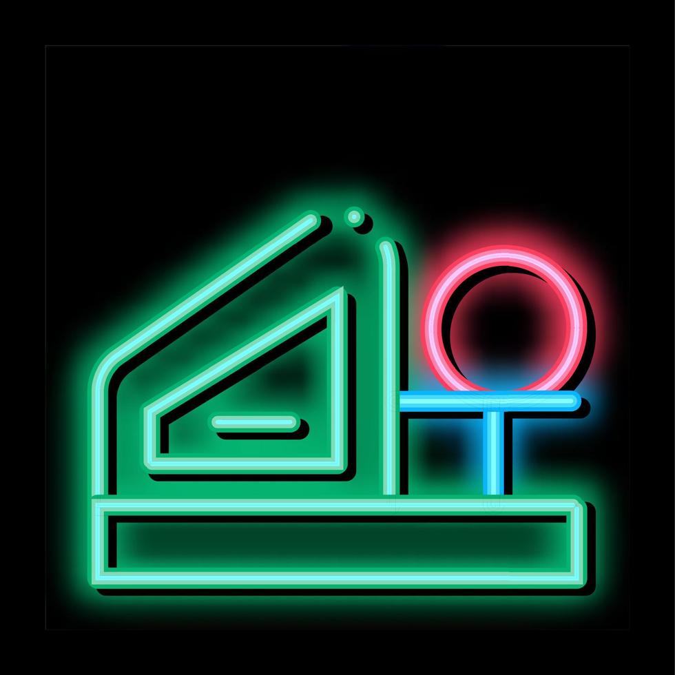 Bowling-Maschinen-Neonlicht-Symbol-Illustration vektor