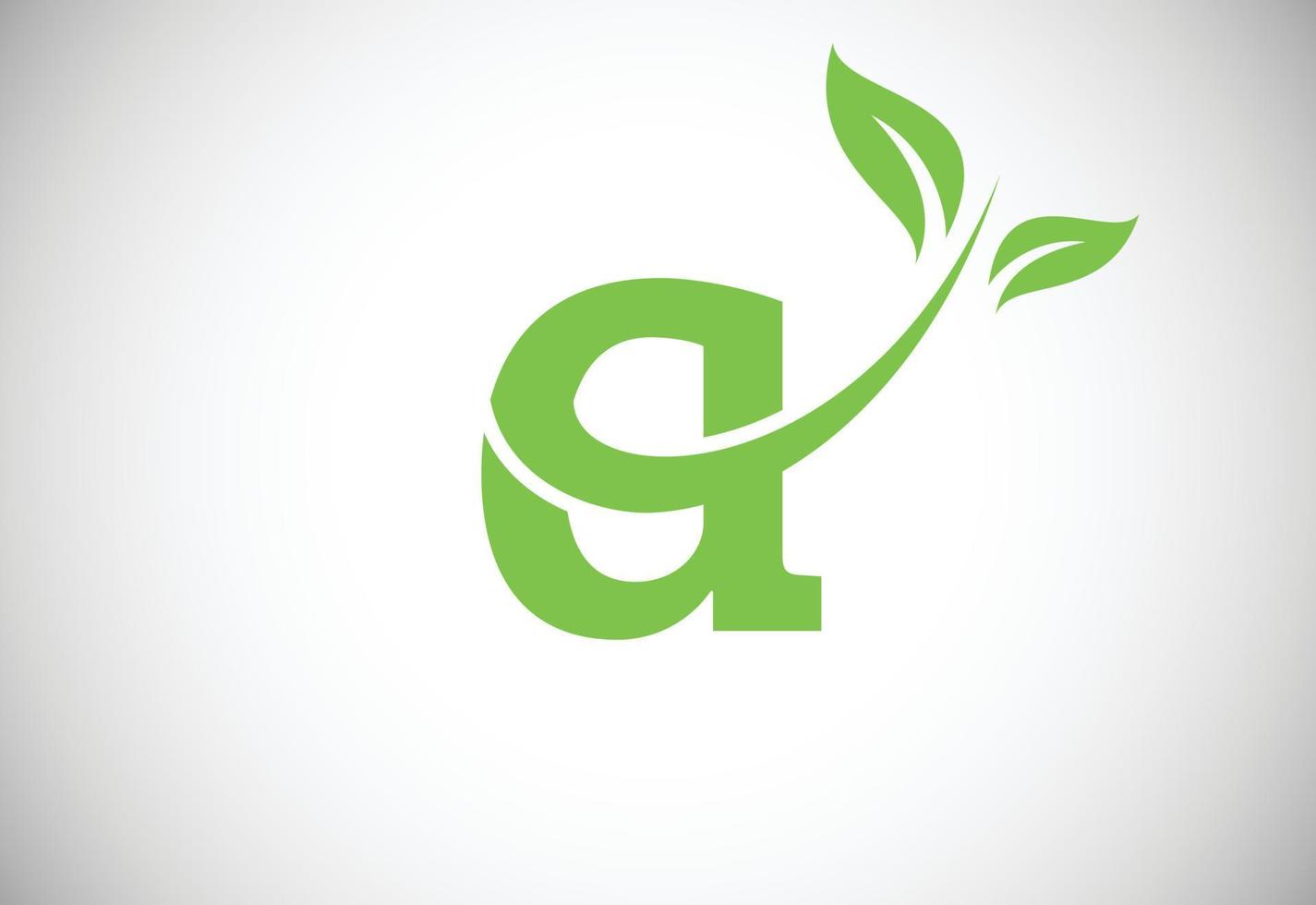 anfangsbuchstabe a und blattlogo. umweltfreundliches logo-konzept. modernes Vektorlogo für ökologische Geschäfts- und Firmenidentität vektor