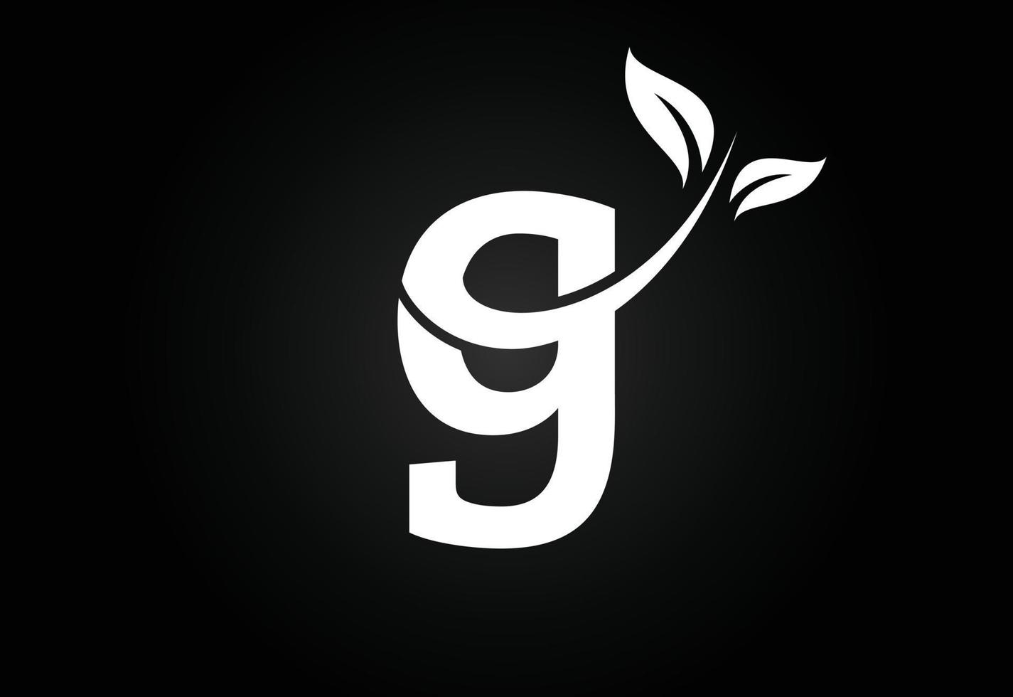 första brev g och blad logotyp. miljövänlig logotyp begrepp. modern vektor logotyp för ekologisk företag och företag identitet