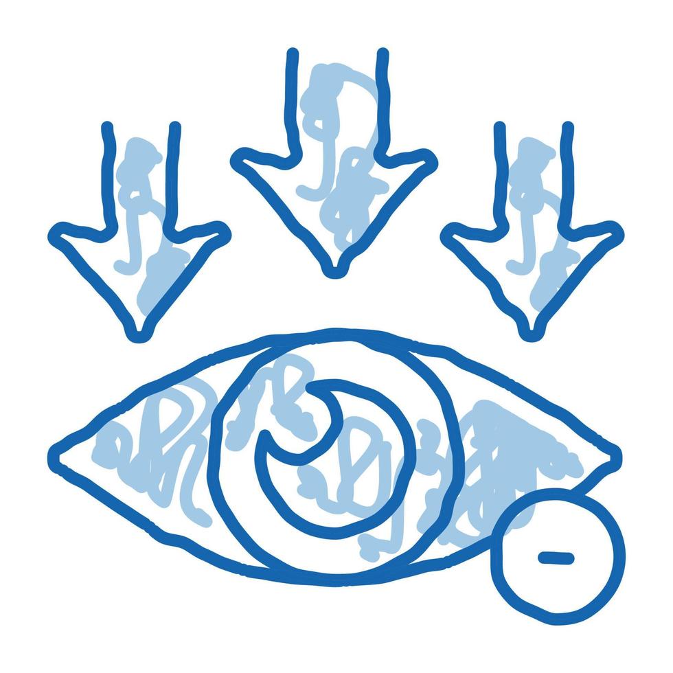 auge und pfeile sehvermögen gekritzel symbol hand gezeichnete illustration vektor