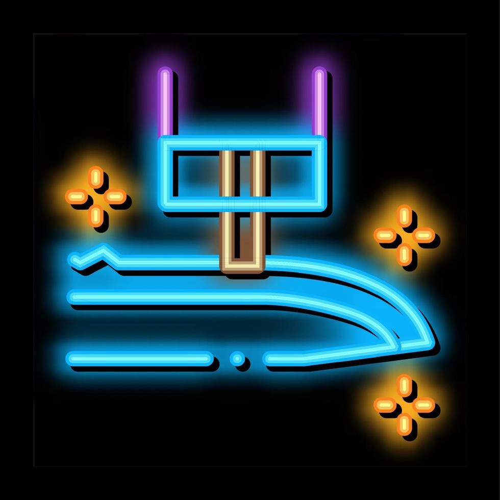 messer schärfen neon glühen symbol illustration vektor