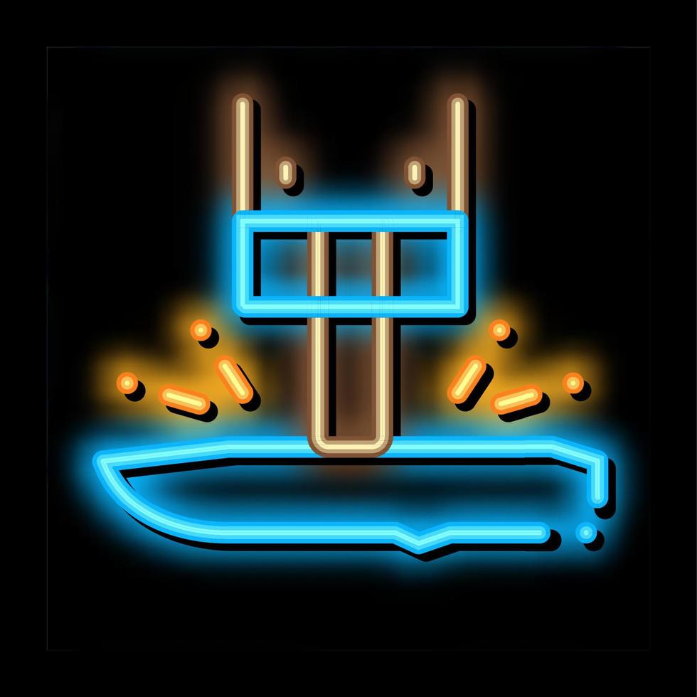 klinge produktion neon glühen symbol illustration vektor