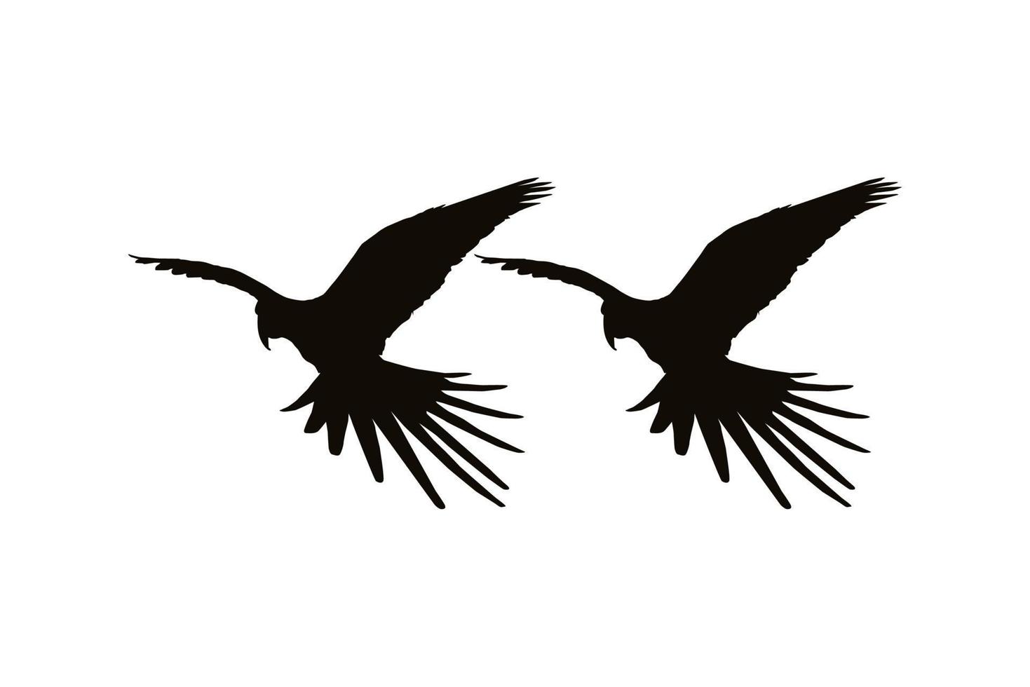 flygande ara fågel silhuett för logotyp, piktogram, konst illustration, hemsida eller grafisk design element. vektor illustration