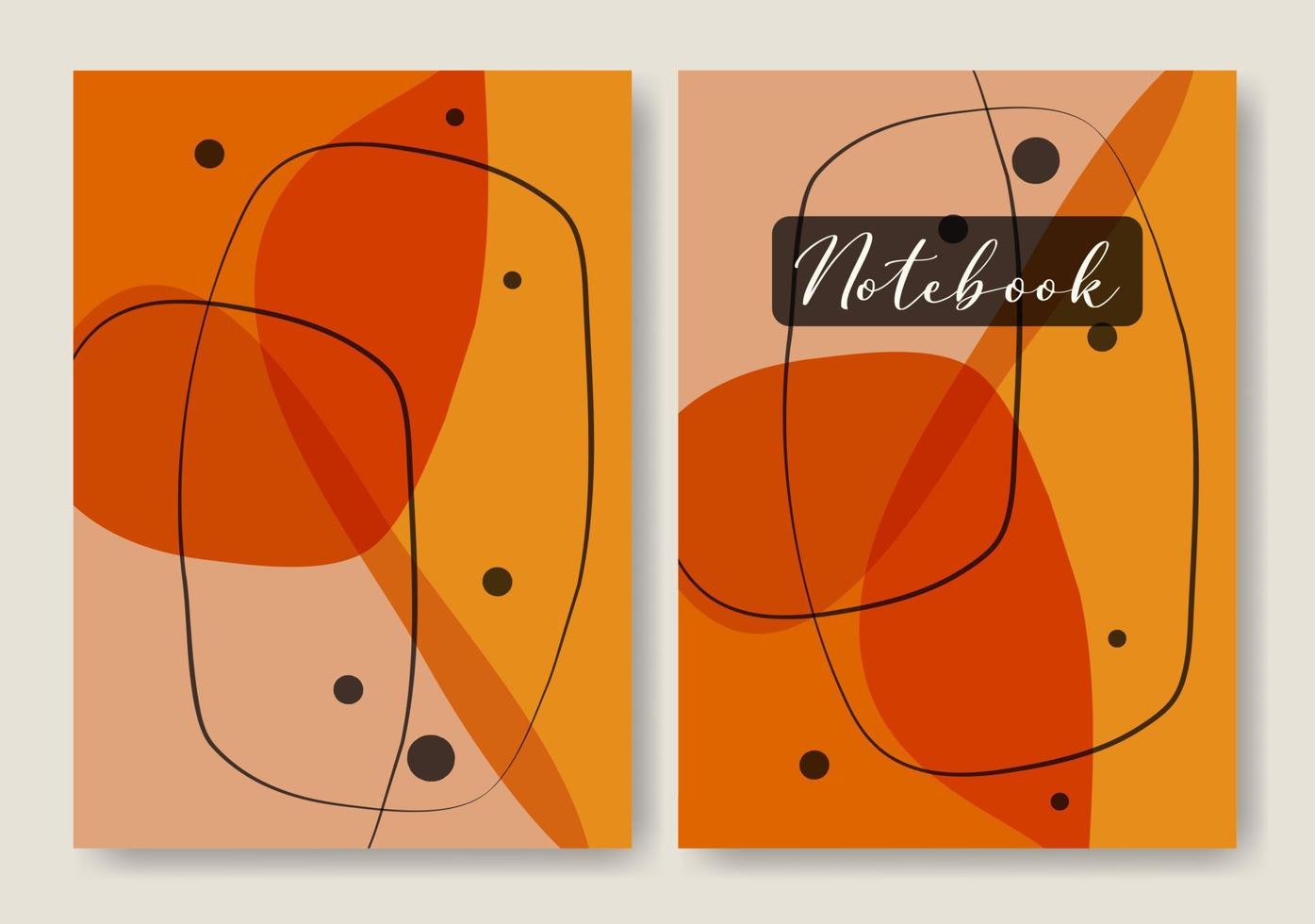 abstrakt färgrik mall omslag för anteckningsbok. modern konst stil kreativ trendig vektor illustrationer