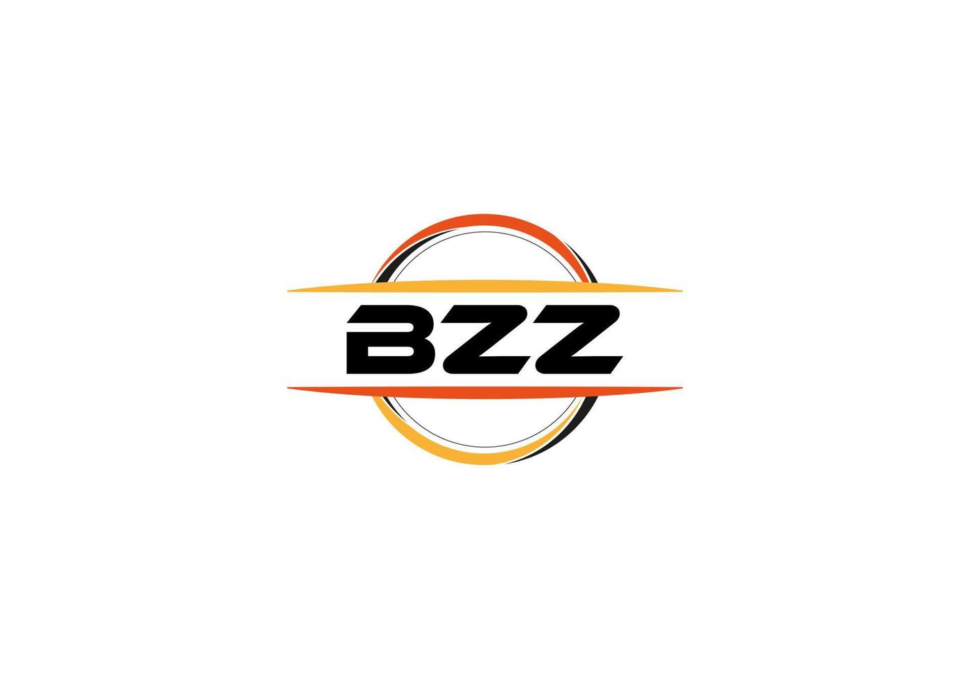 bzz-Buchstaben-Lizenzgebühren-Mandala-Form-Logo. bzz-Pinsel-Kunst-Logo. bzz-Logo für ein Unternehmen, ein Geschäft und eine kommerzielle Nutzung. vektor