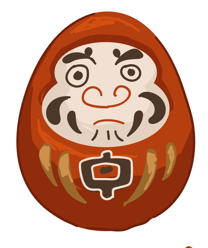 Daruma-Puppe, japanische Tradition, Glück zu wünschen vektor