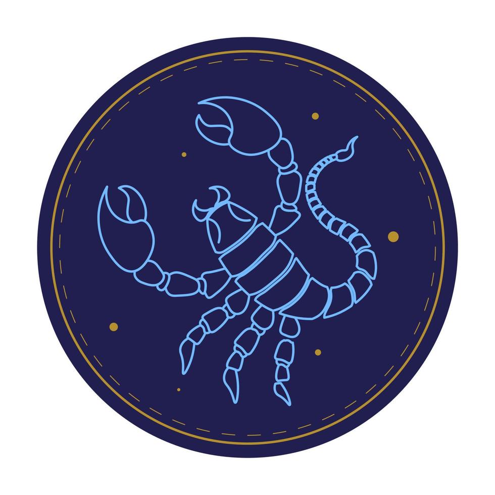 scorpio astro tecken, horoskop symbol vektor