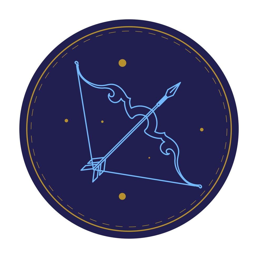 sagittarius astro tecken, horoskop symbol vektor