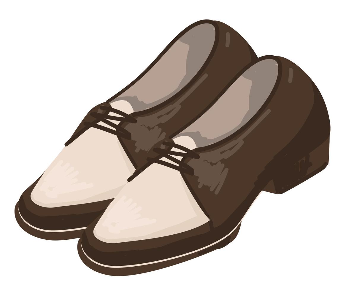 Schuh- und Kleidungstrends, Herrenschuhe der 1950er Jahre vektor