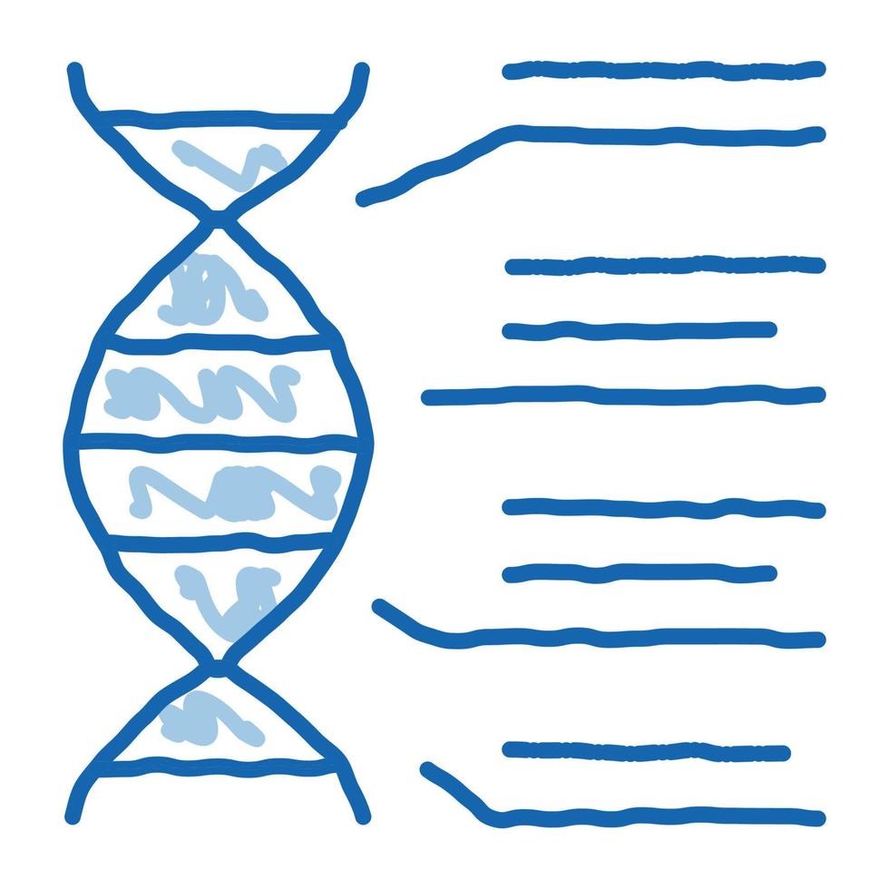 Molekül chemische bestehen Biomaterial Doodle Symbol handgezeichnete Abbildung vektor