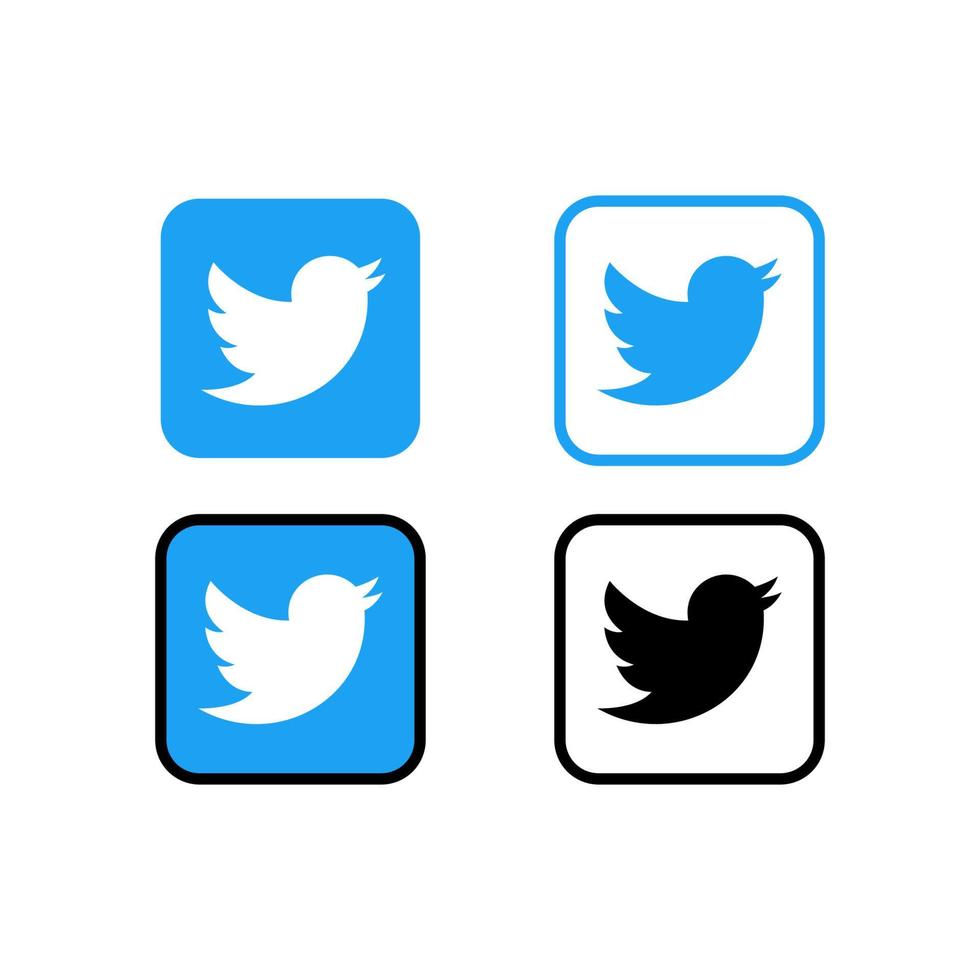 Twitter-Symbol oder Logo im Vektor