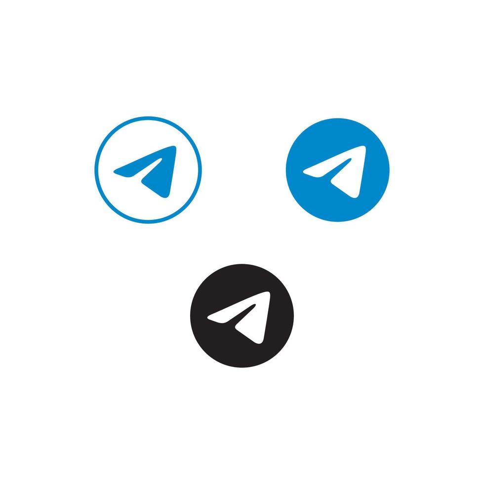 telegram illustration för logotyp eller ikon vektor