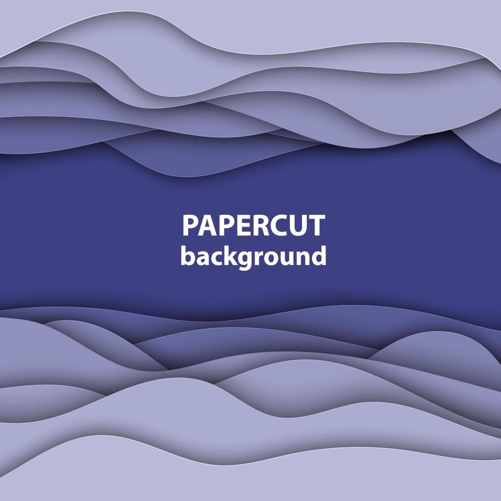 Vektorhintergrund mit violetten bunten Papierschnittformen. 3D abstrakter Papierkunststil, Designlayout für Geschäftspräsentationen, Flyer, Poster, Drucke, Dekoration, Karten, Broschüren vektor