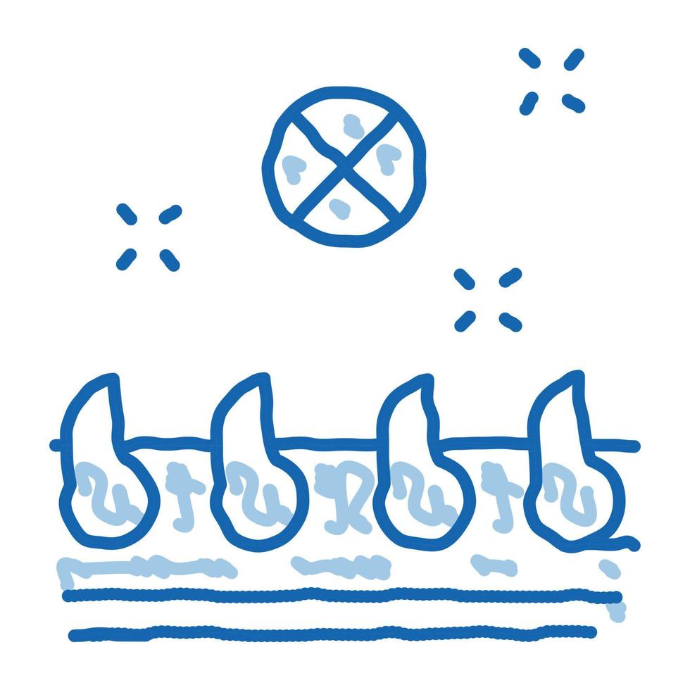 wachsende haargekritzelikone handgezeichnete illustration vektor