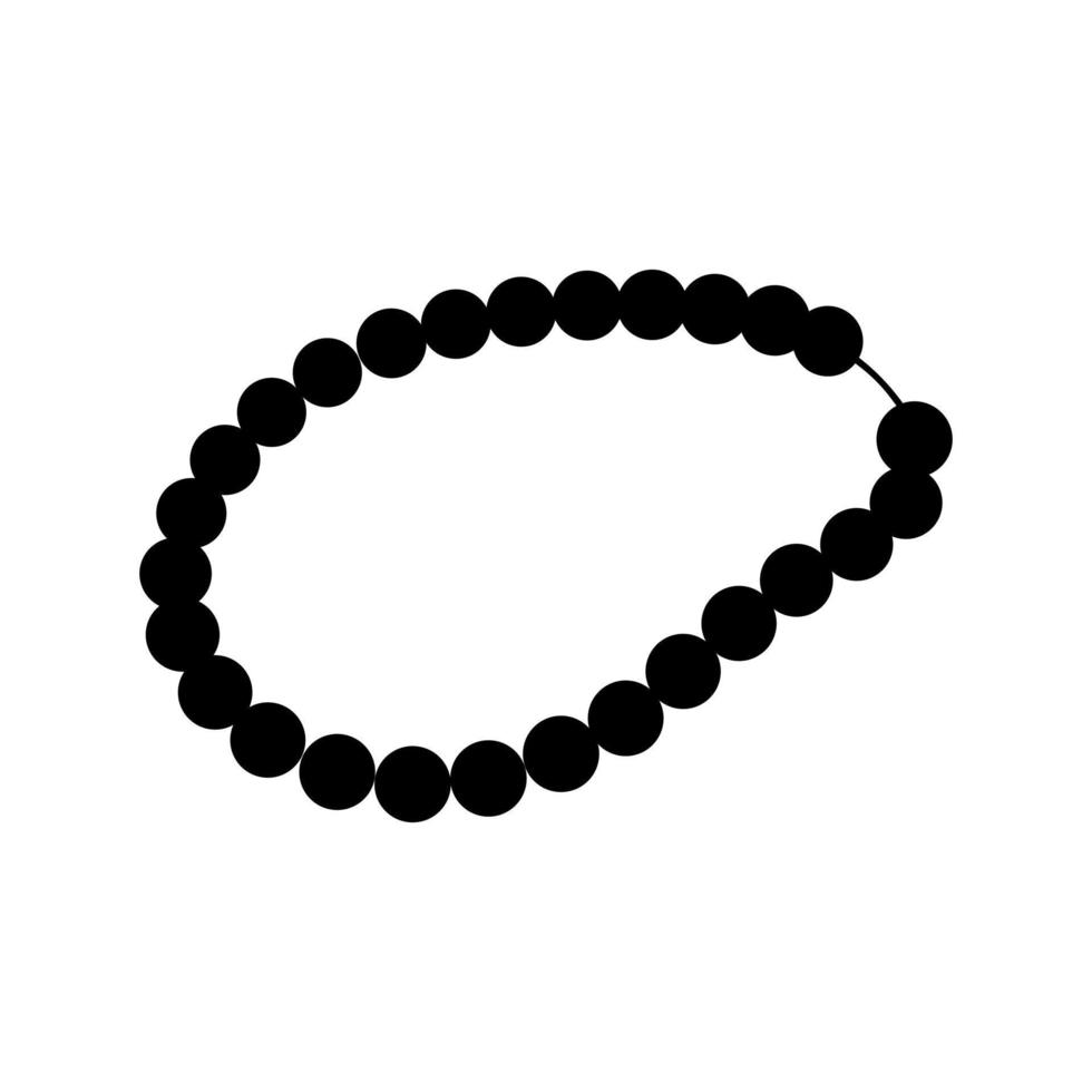 Symbolvektor für Perlen. Halskette Abbildung Zeichen. Juwel-Symbol. Edelstein-Logo. vektor
