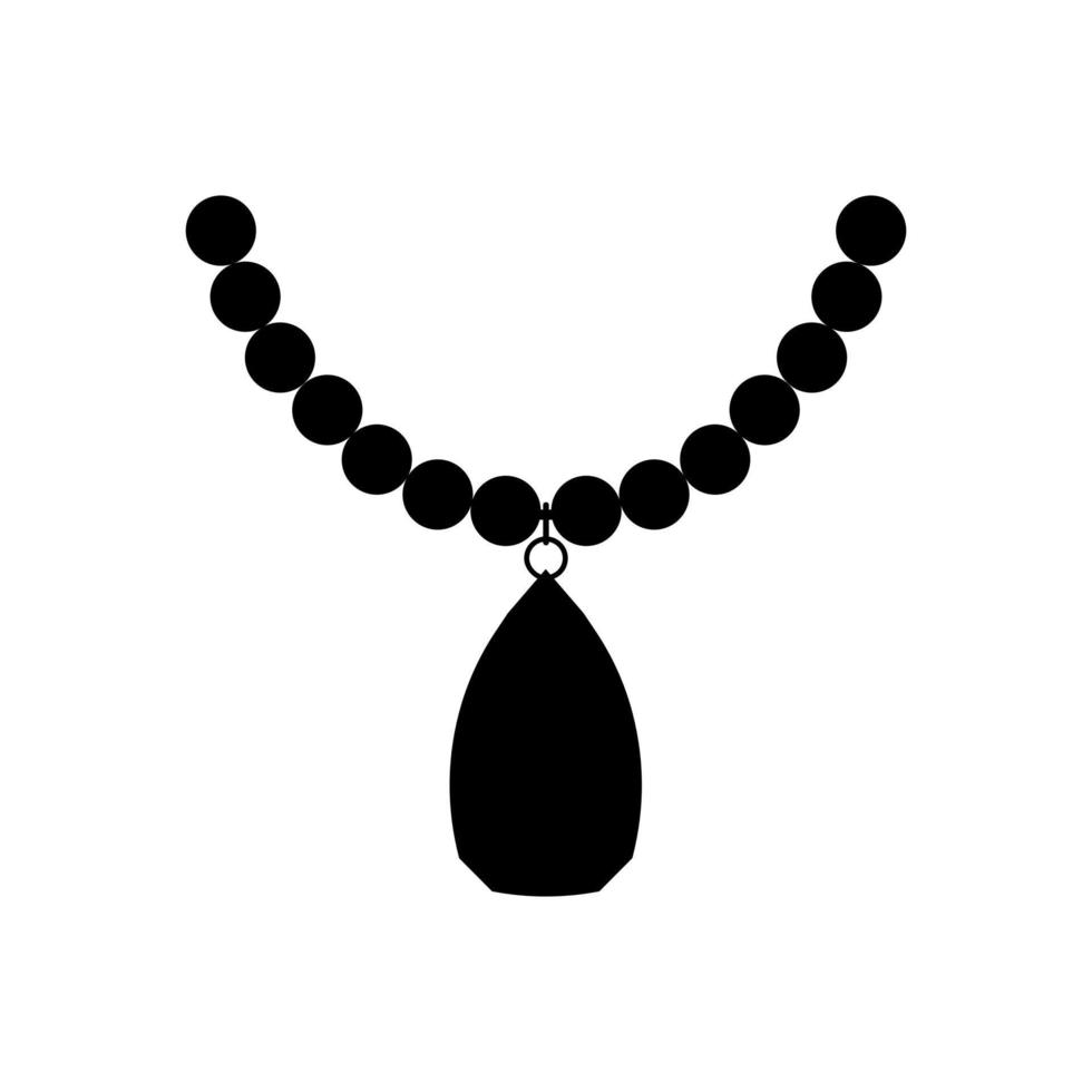 Symbolvektor für Perlen. Halskette Abbildung Zeichen. Juwel-Symbol. Edelstein-Logo. vektor