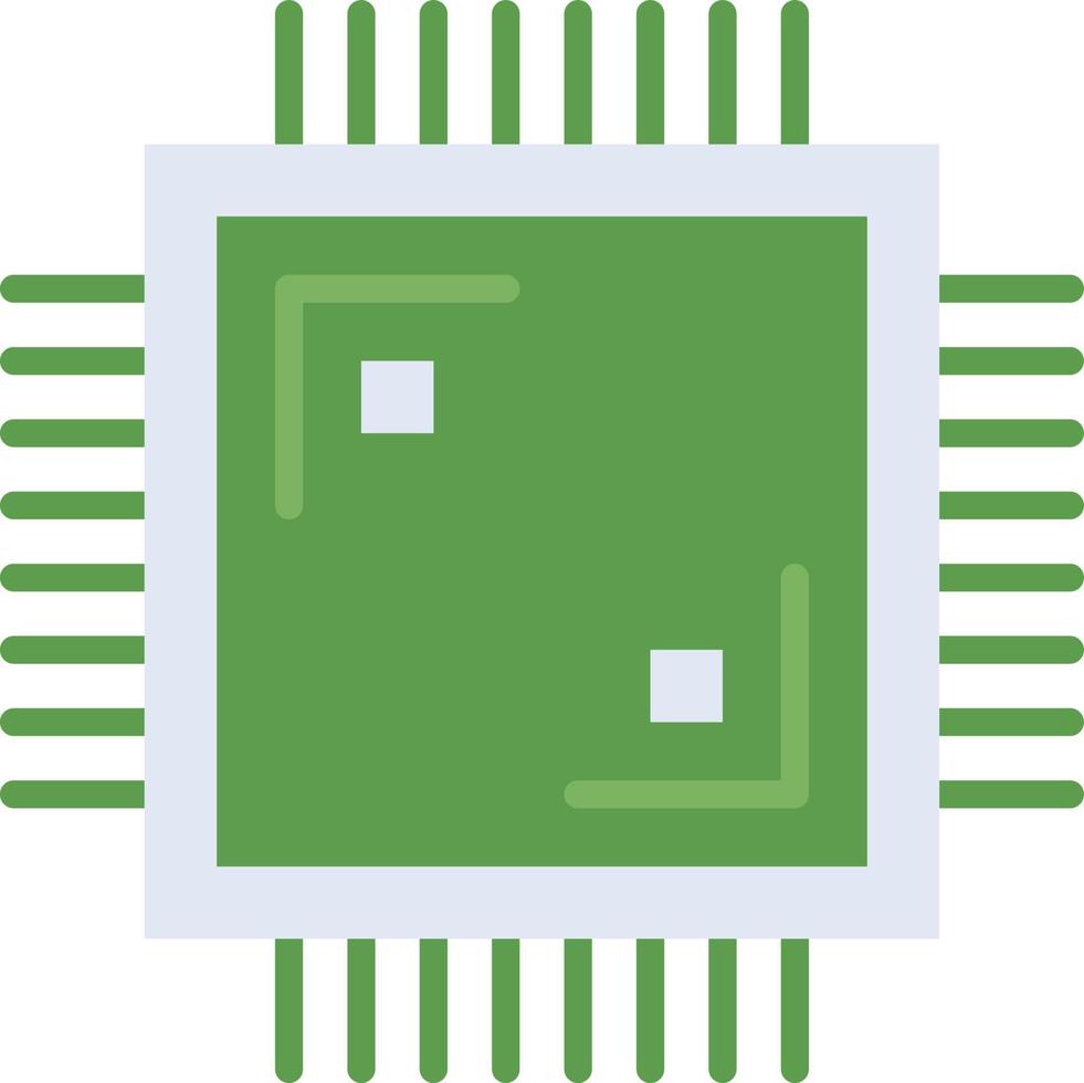 elektronisk chip teknologi ikon med grön duotone stil. datoranvändning, diagram, ladda ner, fil, mapp, Graf, bärbar dator . vektor illustration