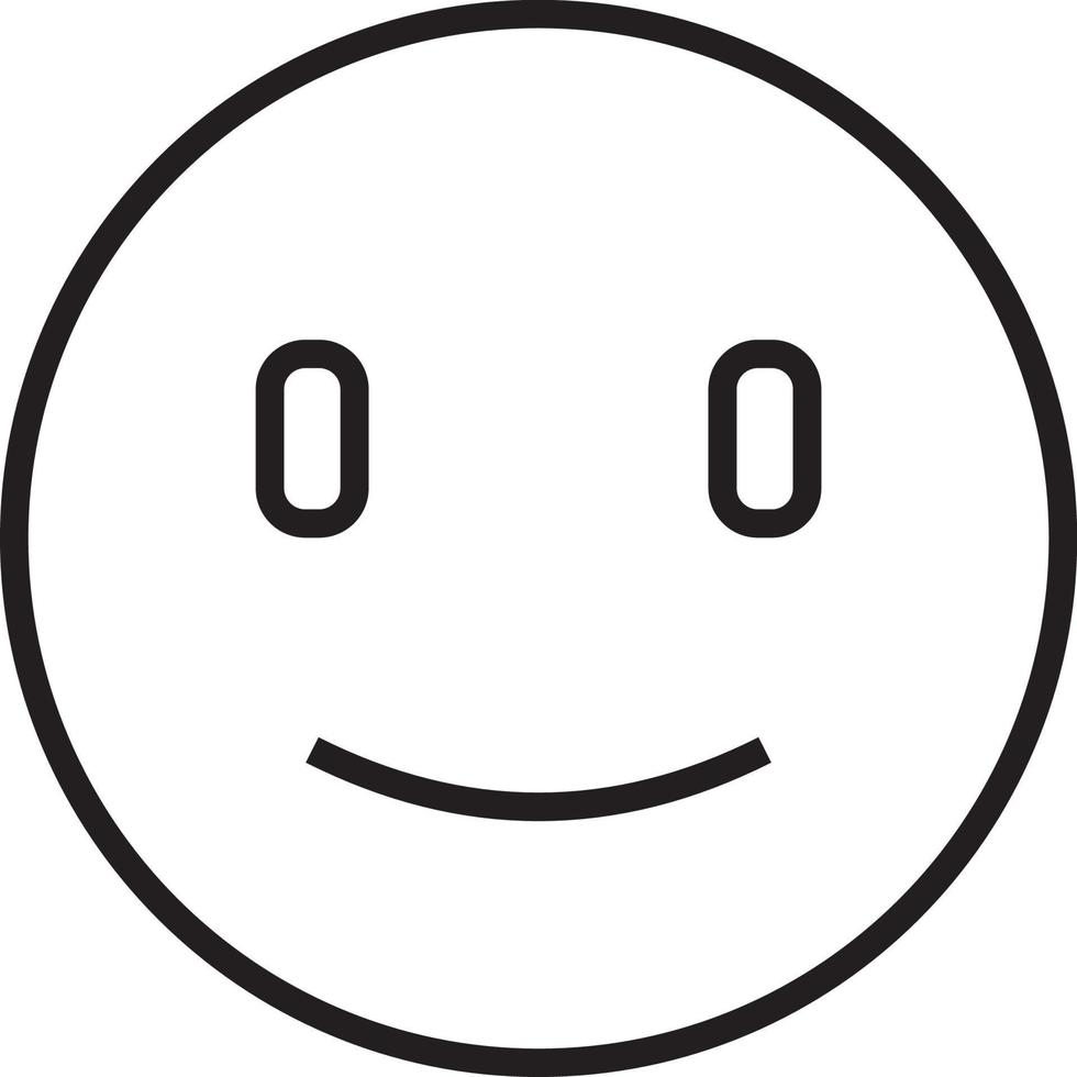 Lächeln-Feedback-Symbol mit schwarzem Umrissstil vektor