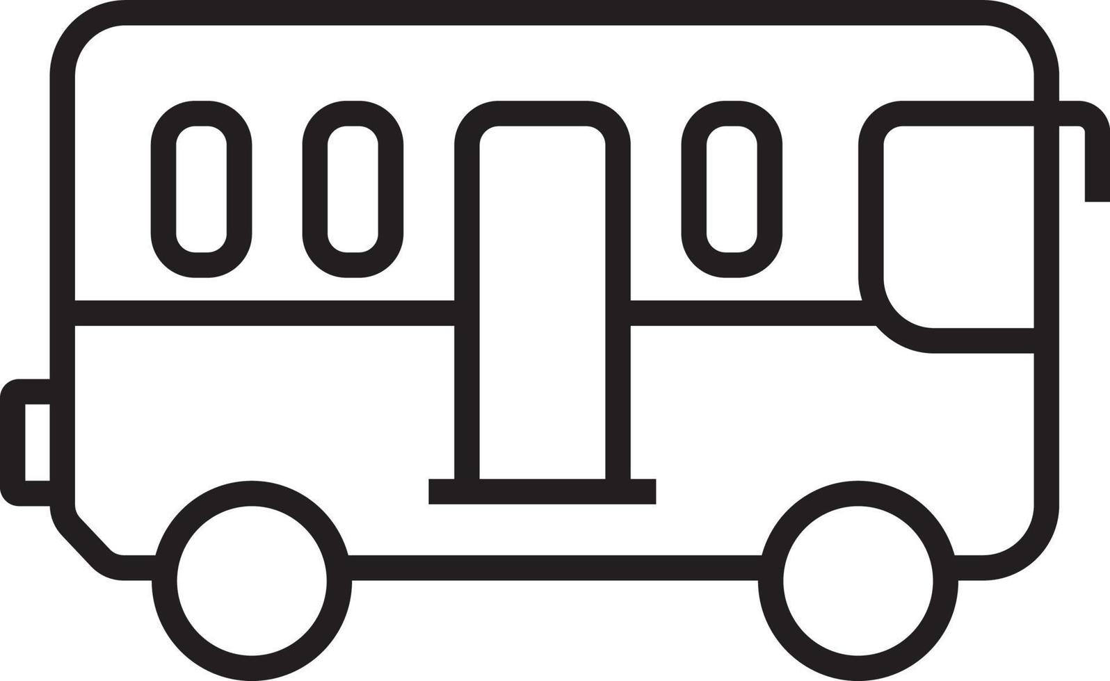 Bus-Transport-Symbol Menschen-Symbole mit schwarzem Umriss-Stil. fahrzeug, symbol, transport, linie, umriss, auto, bahnhof, reise, automobil, bearbeitbar, piktogramm, isoliert, flach. Vektor-Illustration vektor