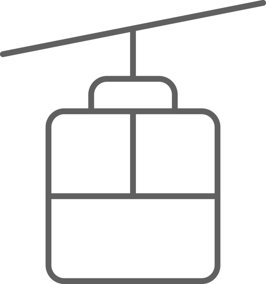 Gondel-Transport-Symbol Menschen-Symbole mit schwarzem Umriss-Stil. fahrzeug, symbol, geschäft, transport, linie, umriss, reise, automobil, bearbeitbar, piktogramm, isoliert, flach. Vektor-Illustration vektor