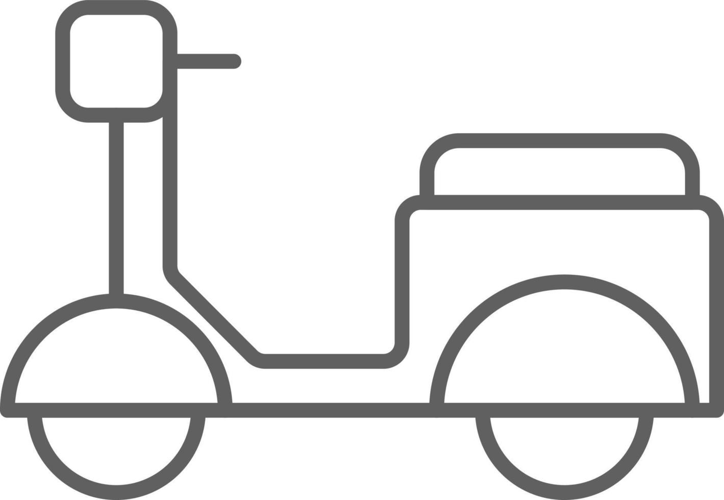 Scooter-Transport-Symbol Menschen-Symbole mit schwarzem Umriss-Stil. fahrzeug, symbol, geschäft, transport, linie, umriss, reise, automobil, bearbeitbar, piktogramm, isoliert, flach. Vektor-Illustration vektor