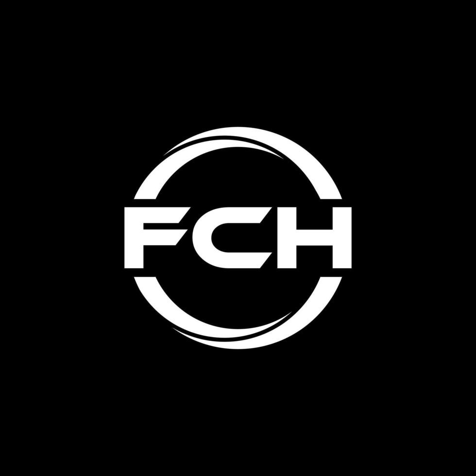 fch brev logotyp design i illustration. vektor logotyp, kalligrafi mönster för logotyp, affisch, inbjudan, etc.