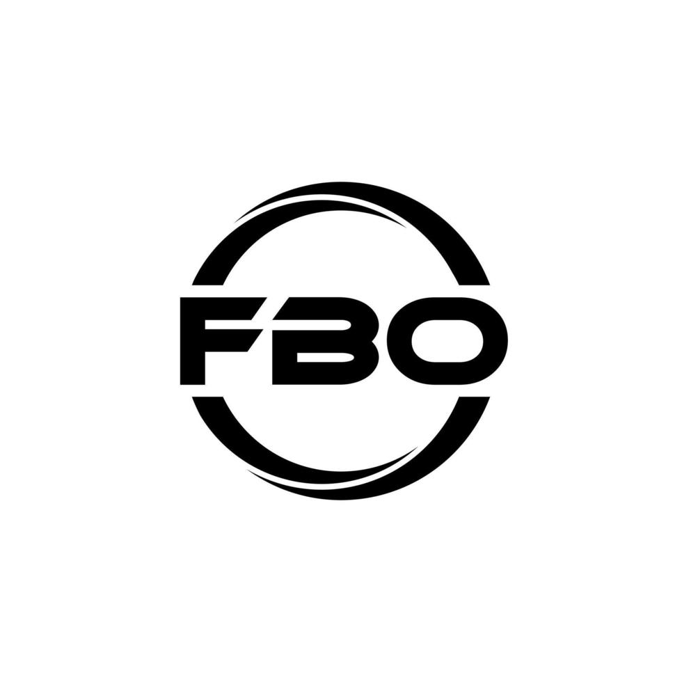 fbo-Brief-Logo-Design in Abbildung. Vektorlogo, Kalligrafie-Designs für Logo, Poster, Einladung usw. vektor