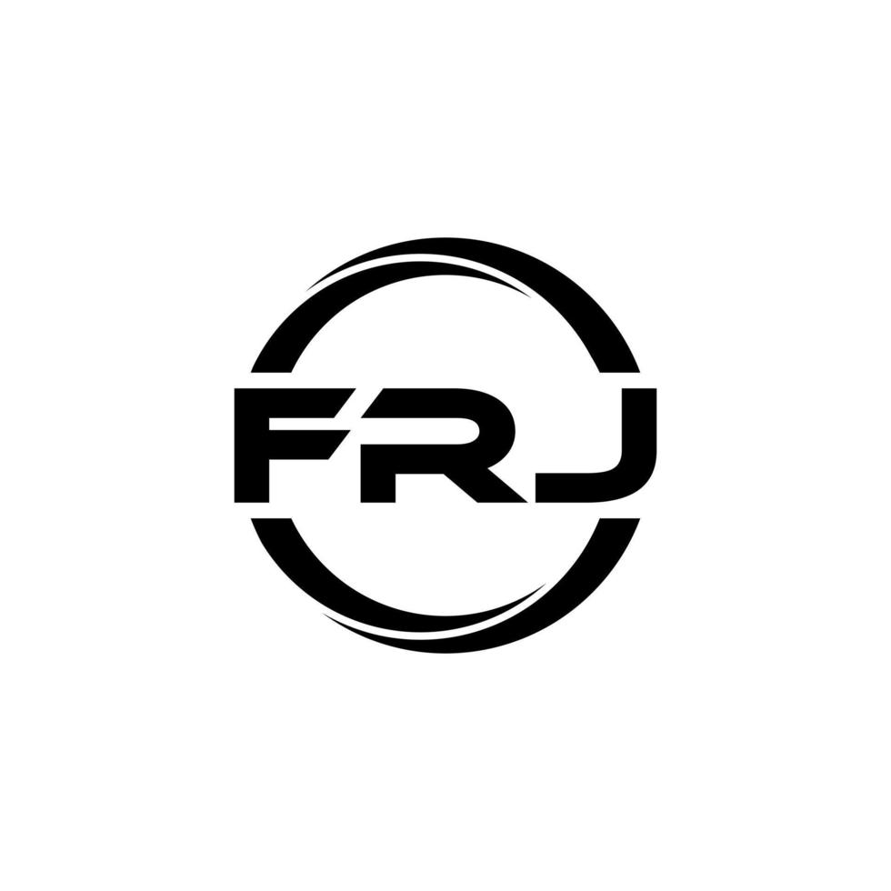 frj brev logotyp design i illustration. vektor logotyp, kalligrafi mönster för logotyp, affisch, inbjudan, etc.