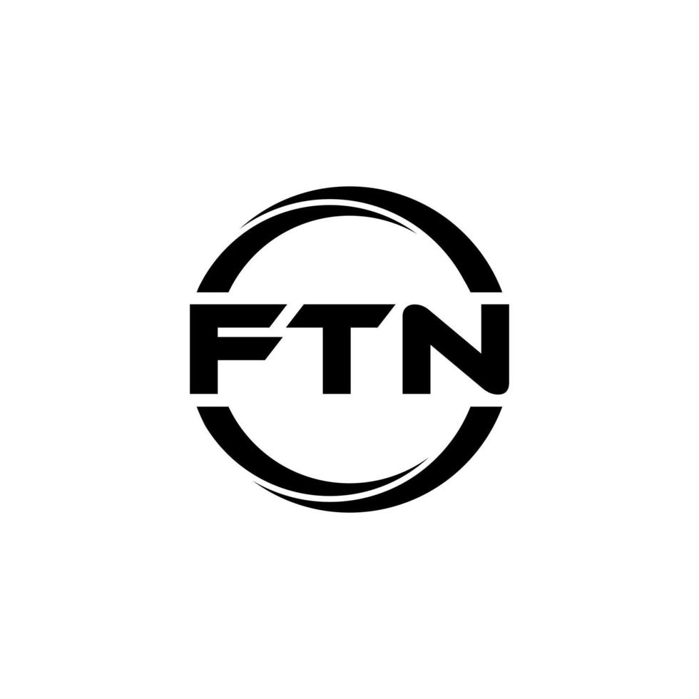 ftn-Brief-Logo-Design in Abbildung. Vektorlogo, Kalligrafie-Designs für Logo, Poster, Einladung usw. vektor
