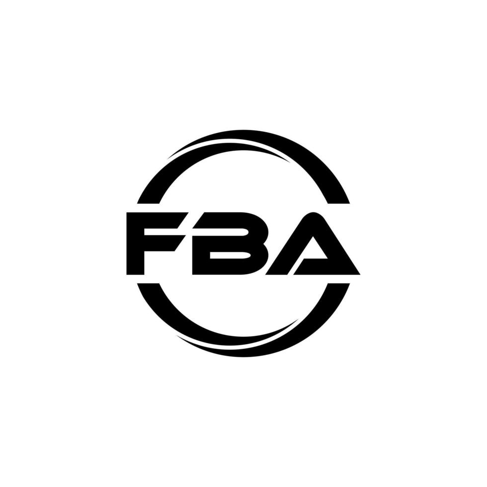 fba-Brief-Logo-Design in Abbildung. Vektorlogo, Kalligrafie-Designs für Logo, Poster, Einladung usw. vektor