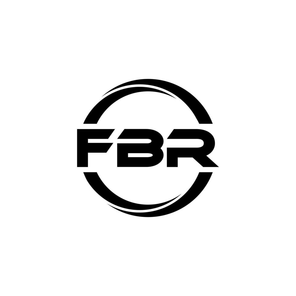 fbr brev logotyp design i illustration. vektor logotyp, kalligrafi mönster för logotyp, affisch, inbjudan, etc.