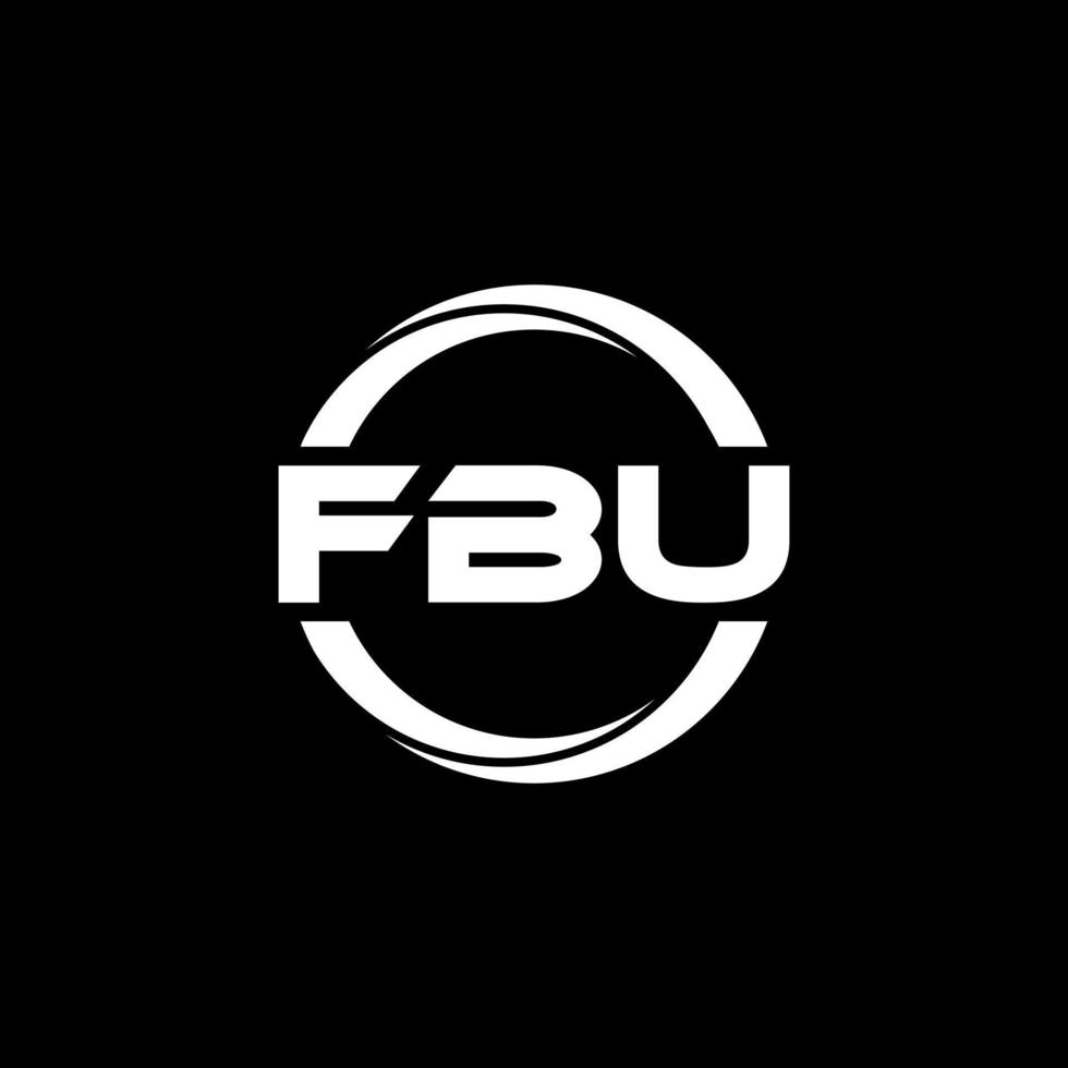 fbu brev logotyp design i illustration. vektor logotyp, kalligrafi mönster för logotyp, affisch, inbjudan, etc.