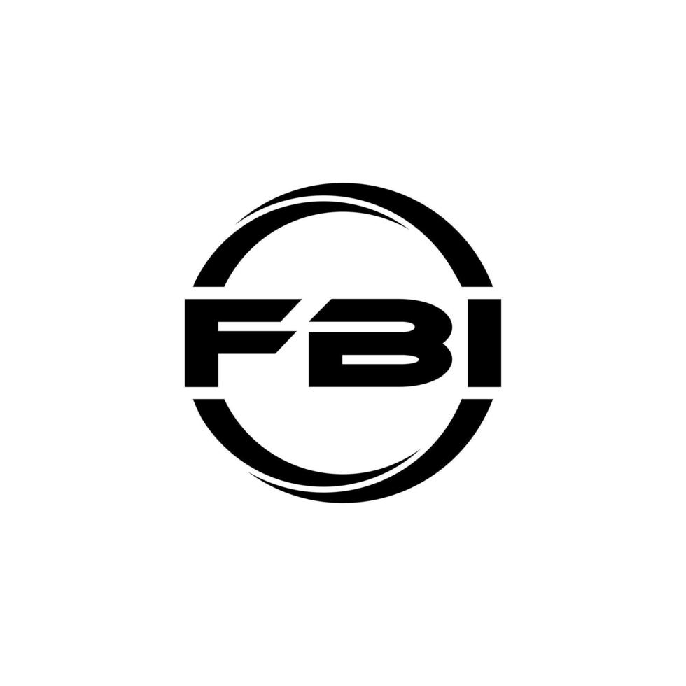 fbi brev logotyp design i illustration. vektor logotyp, kalligrafi mönster för logotyp, affisch, inbjudan, etc.