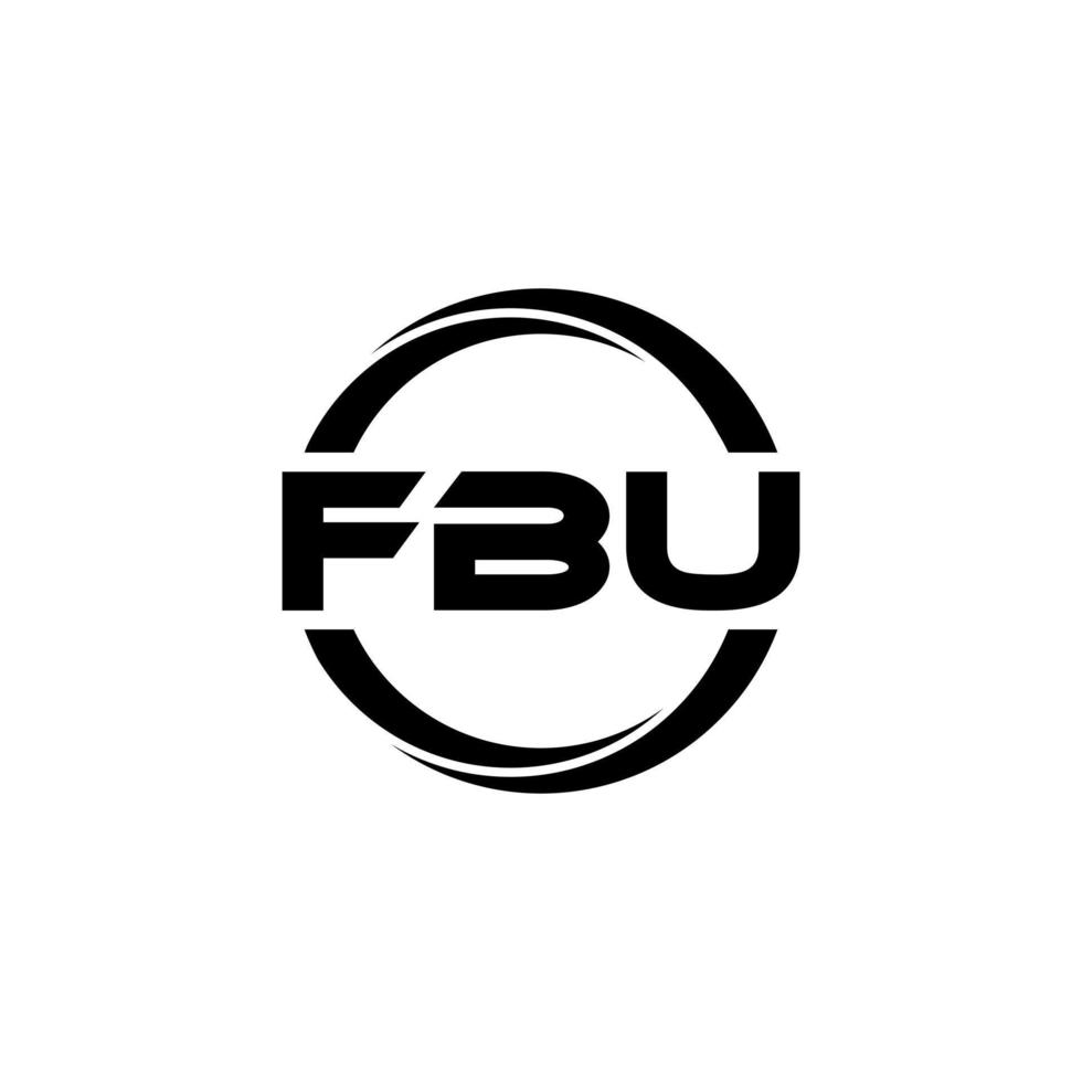 fbu brev logotyp design i illustration. vektor logotyp, kalligrafi mönster för logotyp, affisch, inbjudan, etc.