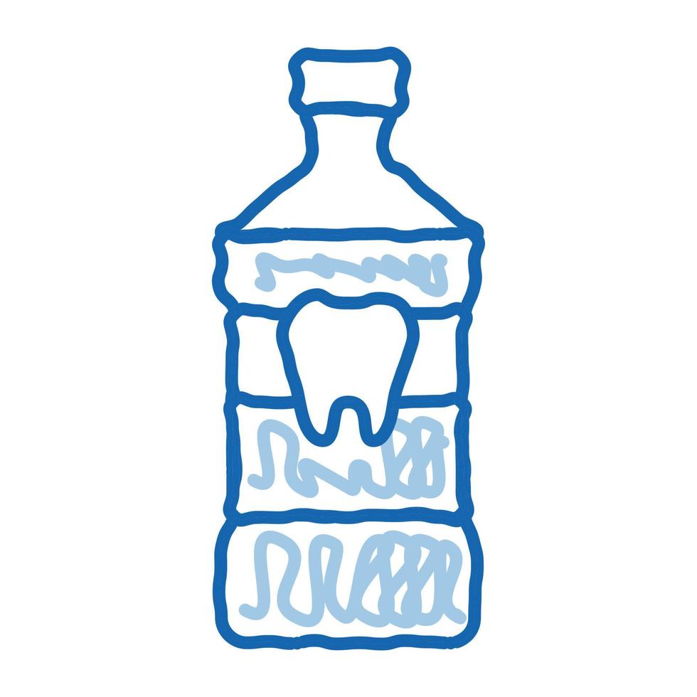 Stomatologie Zahnarzt Zahnreinigung Doodle Symbol handgezeichnete Illustration vektor