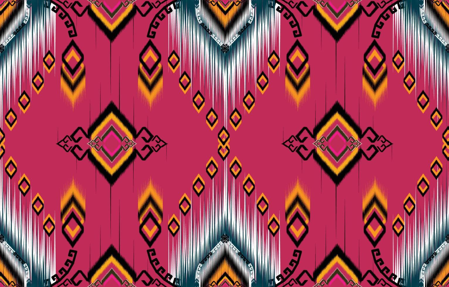 ikat mönster. geometrisk etnisk mönster afrikansk, amerikansk, västra, pakistan, asien, aztek motiv textil- och bohemisk.design för bakgrund, tapeter, matta skriva ut, tyg, batik, kakel. ikat paisley vektor. vektor