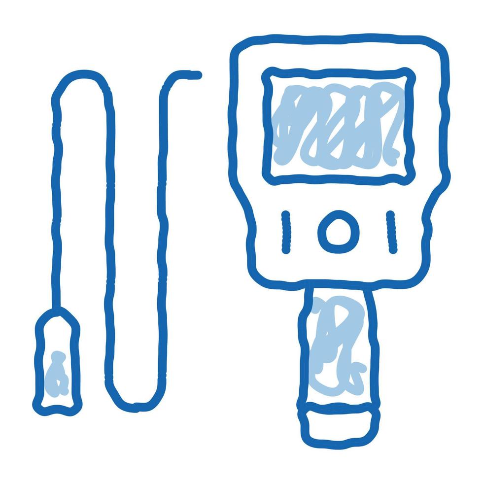 Abflussreinigung elektronisches Gerät doodle Symbol handgezeichnete Abbildung vektor