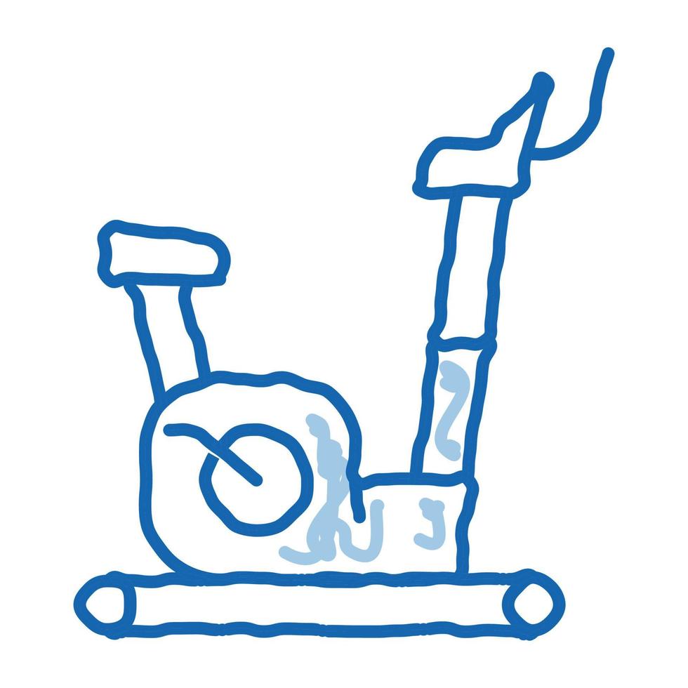 Heimtrainer doodle Symbol handgezeichnete Abbildung vektor