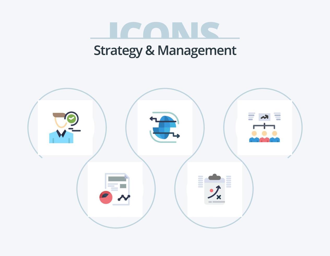 strategi och förvaltning platt ikon packa 5 ikon design. internet. ansluta. taktik. utnämning. manlig vektor