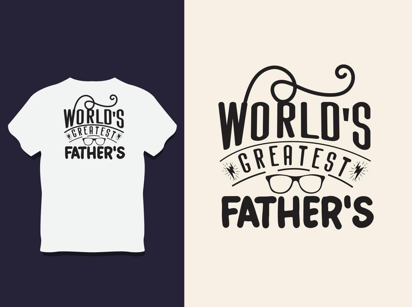 Vatertags-Typografie-T-Shirt-Design mit Vektor