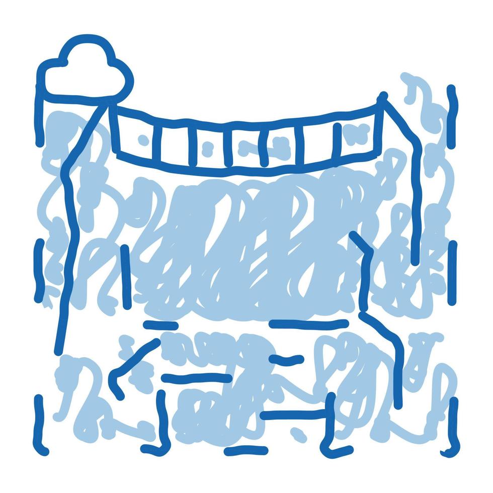 dschungelbrücke doodle symbol handgezeichnete illustration vektor
