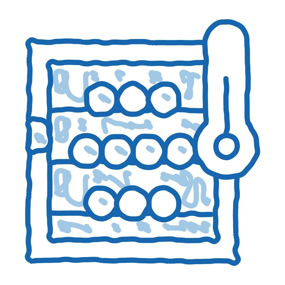 Temperatur im Weinkeller doodle Symbol handgezeichnete Abbildung vektor