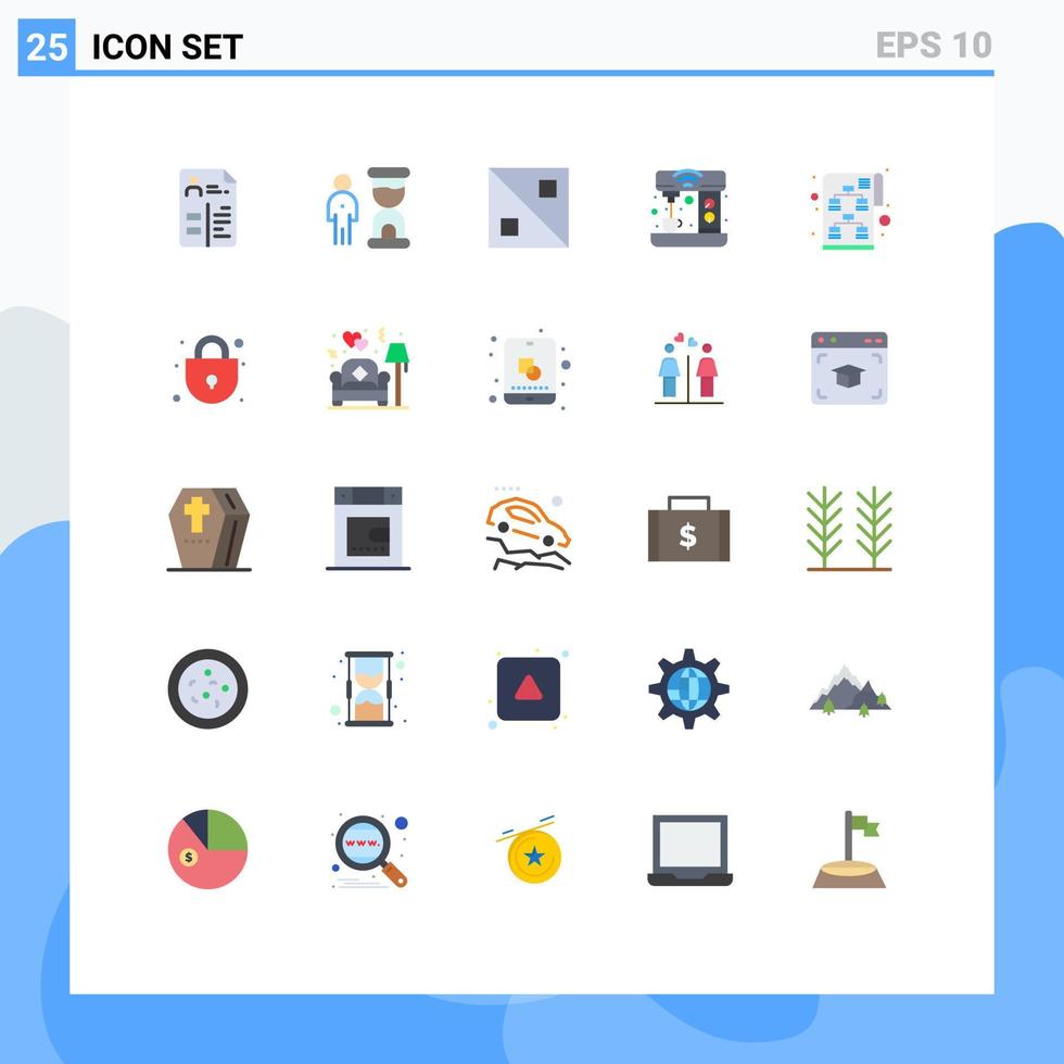 uppsättning av 25 modern ui ikoner symboler tecken för planera Hem person dryck smart dryck redigerbar vektor design element