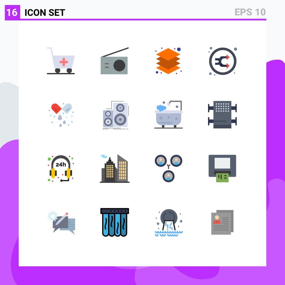 16 universell platt färger uppsättning för webb och mobil tillämpningar piller blanda skikten slumpmässig blanda redigerbar packa av kreativ vektor design element