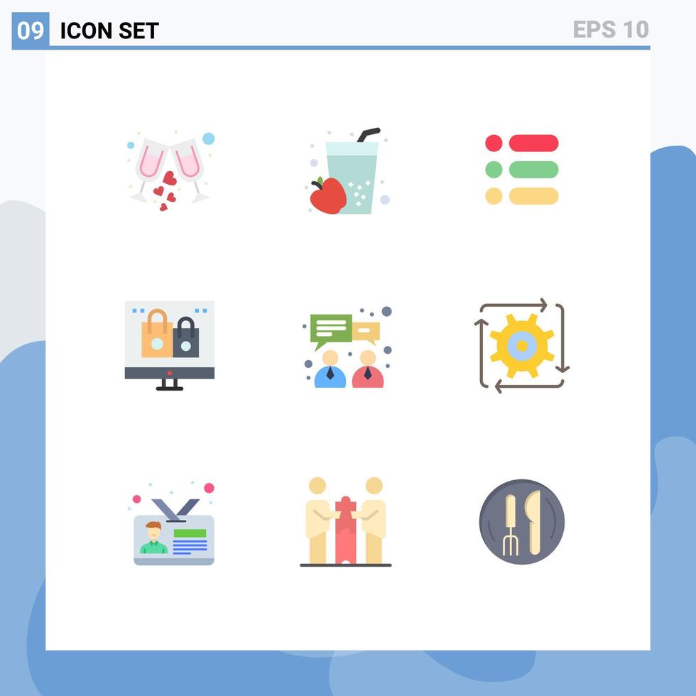 satz von 9 modernen ui symbolen symbole zeichen für business geschenkliste ereignisbox editierbare vektordesignelemente vektor