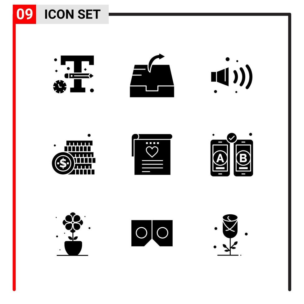 9 allmän ikoner för hemsida design skriva ut och mobil appar 9 glyf symboler tecken isolerat på vit bakgrund 9 ikon packa kreativ svart ikon vektor bakgrund
