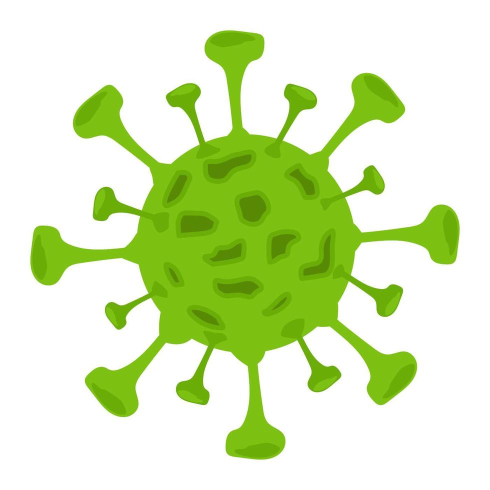 grön coronavirus sjukdom ikon vektor