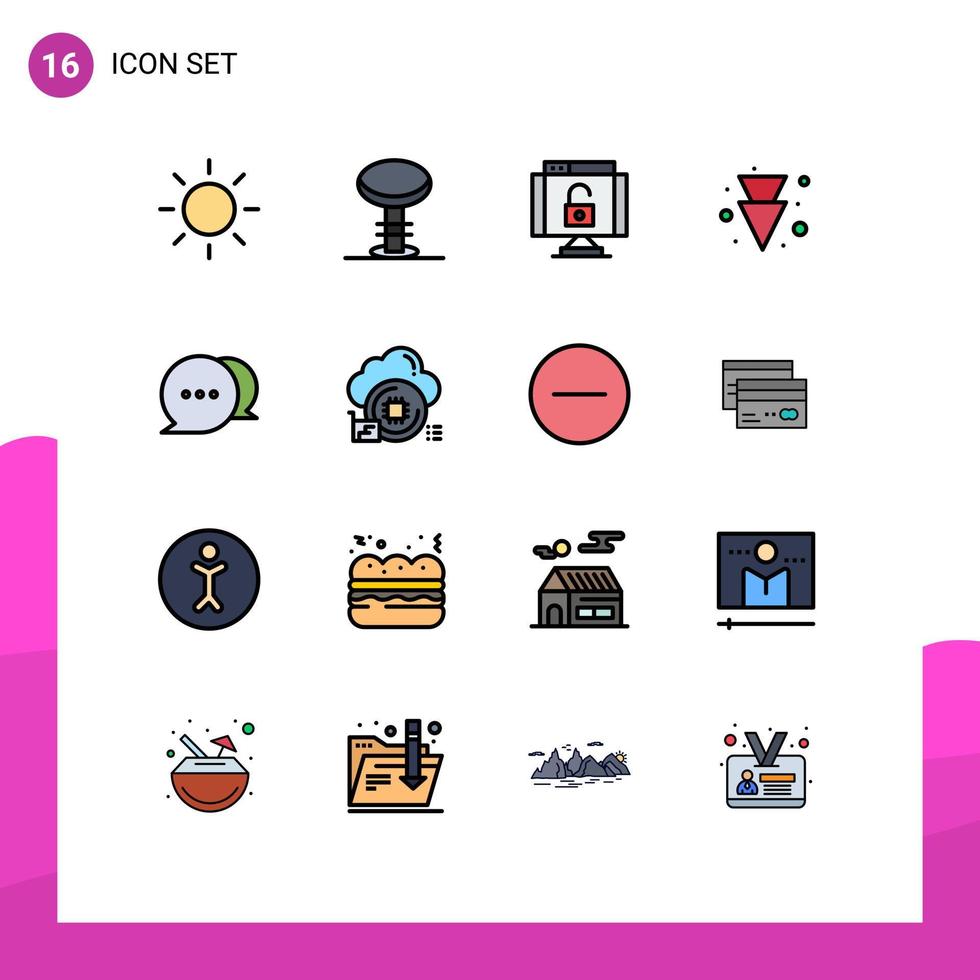 16 kreativ ikoner modern tecken och symboler av processor meddelande skydda kommunikation full redigerbar kreativ vektor design element