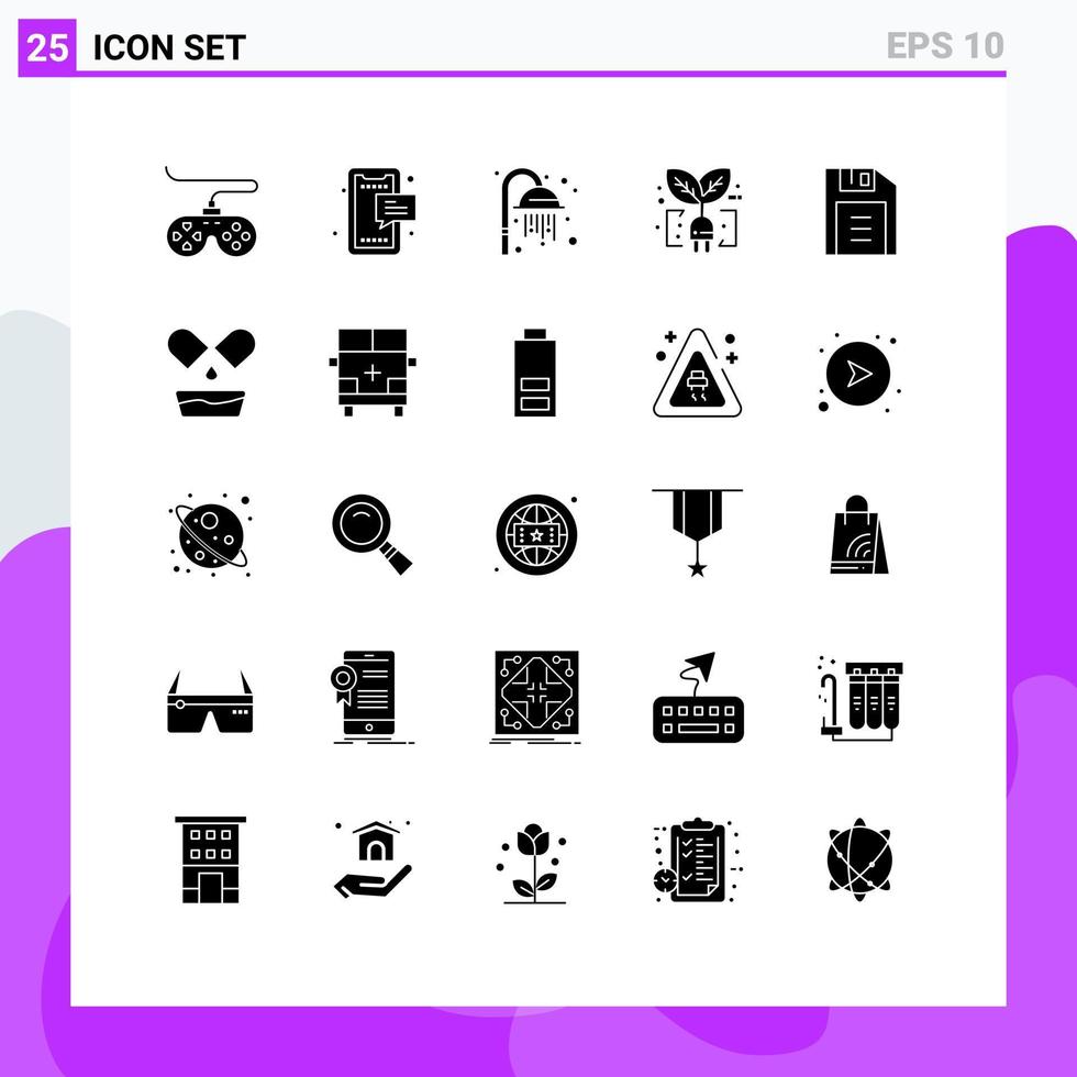25 kreativ ikoner modern tecken och symboler av kontor plugg telefon blad ekologi redigerbar vektor design element